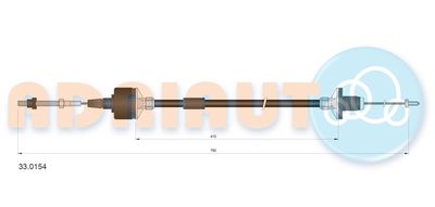 Cable Pull, clutch control ADRIAUTO 33.0154