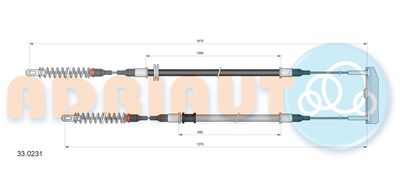 Cable Pull, parking brake ADRIAUTO 33.0231