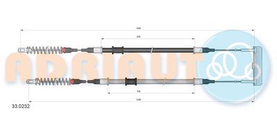 Cable Pull, parking brake ADRIAUTO 33.0232