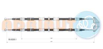 Cable Pull, parking brake ADRIAUTO 33.0233.1