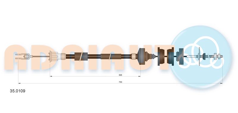 ADRIAUTO 35.0109 Cable Pull, clutch control