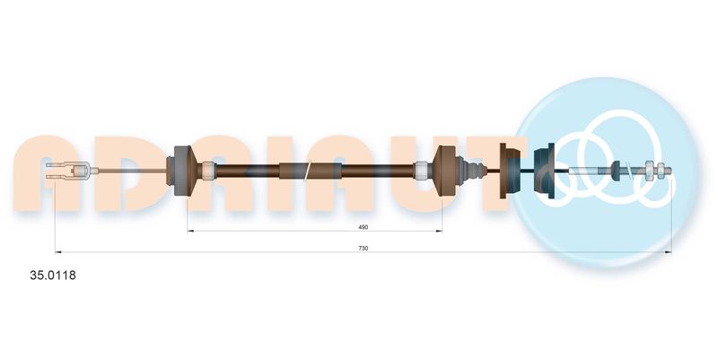 ADRIAUTO 35.0118 Cable Pull, clutch control