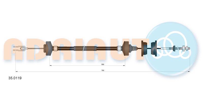 ADRIAUTO 35.0119 Cable Pull, clutch control