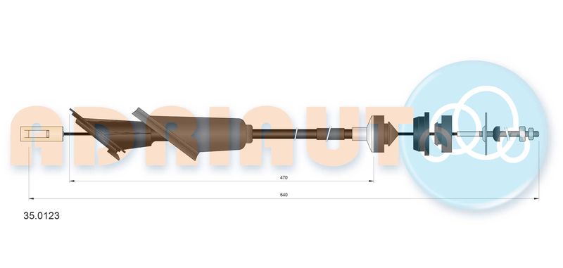 ADRIAUTO 35.0123 Cable Pull, clutch control