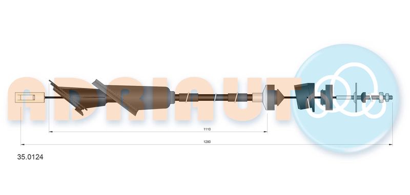 ADRIAUTO 35.0124 Cable Pull, clutch control