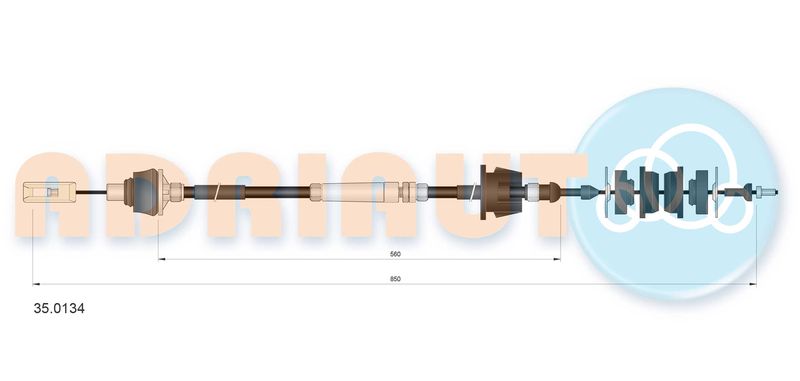 ADRIAUTO 35.0134 Cable Pull, clutch control