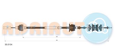 Cable Pull, clutch control ADRIAUTO 35.0134