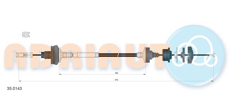 ADRIAUTO 35.0143 Cable Pull, clutch control