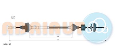 Cable Pull, clutch control ADRIAUTO 35.0143