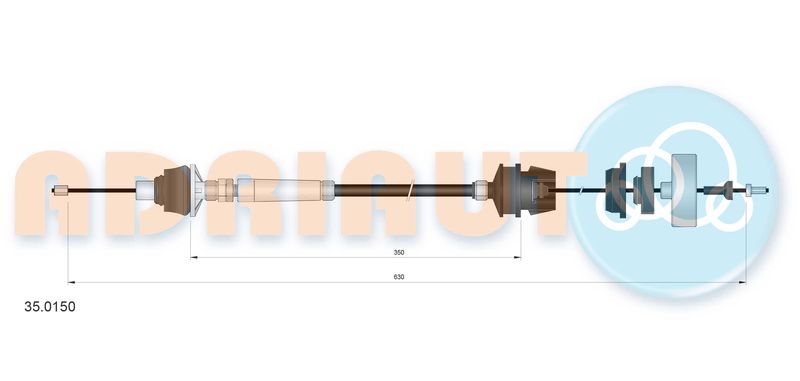 ADRIAUTO 35.0150 Cable Pull, clutch control