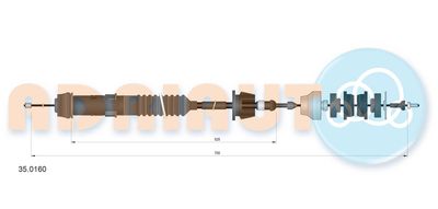 Cable Pull, clutch control ADRIAUTO 35.0160