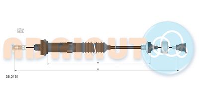 Cable Pull, clutch control ADRIAUTO 35.0161