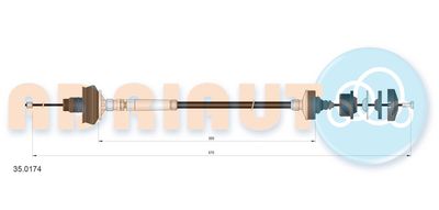 Cable Pull, clutch control ADRIAUTO 35.0174