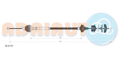 Cable Pull, clutch control ADRIAUTO 35.0179