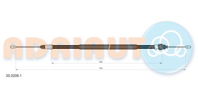 Cable Pull, parking brake ADRIAUTO 35.0206.1