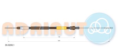 Cable Pull, parking brake ADRIAUTO 35.0208.1