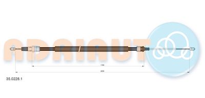 Cable Pull, parking brake ADRIAUTO 35.0228.1