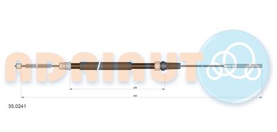 Cable Pull, parking brake ADRIAUTO 35.0241