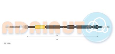 Cable Pull, parking brake ADRIAUTO 35.0272