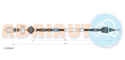 Cable Pull, clutch control ADRIAUTO 41.0104.1