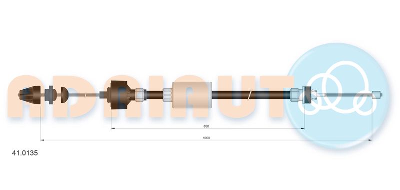 ADRIAUTO 41.0135 Cable Pull, clutch control