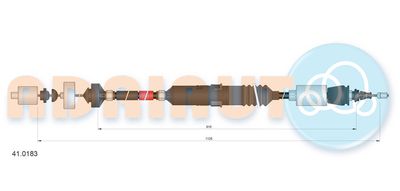 Cable Pull, clutch control ADRIAUTO 41.0183