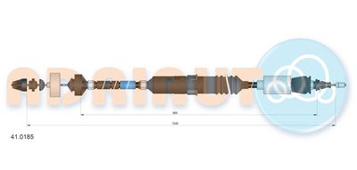 Cable Pull, clutch control ADRIAUTO 41.0185