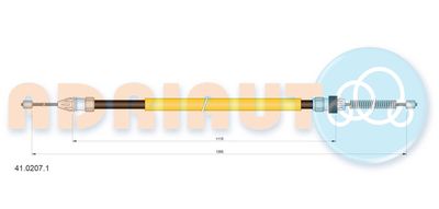 Cable Pull, parking brake ADRIAUTO 41.0207.1