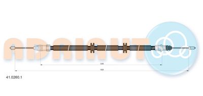 Cable Pull, parking brake ADRIAUTO 41.0260.1