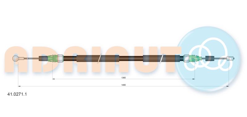 ADRIAUTO 41.0271.1 Cable Pull, parking brake