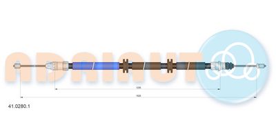 Cable Pull, parking brake ADRIAUTO 41.0280.1