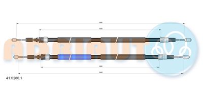 Cable Pull, parking brake ADRIAUTO 41.0286.1