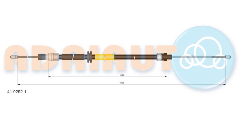 ADRIAUTO 41.0292.1 Cable Pull, parking brake