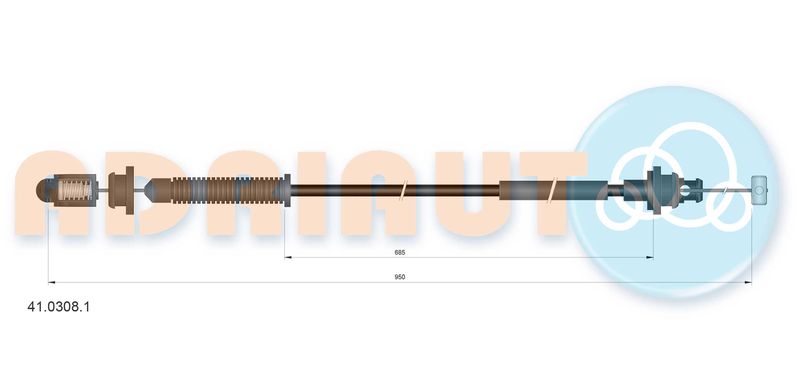 ADRIAUTO 41.0308.1 Accelerator Cable