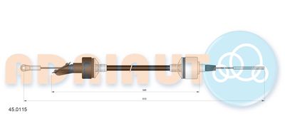 Cable Pull, clutch control ADRIAUTO 45.0115