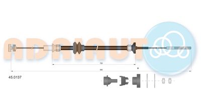 Cable Pull, clutch control ADRIAUTO 45.0137