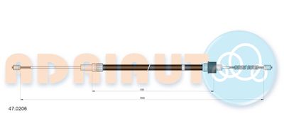 Cable Pull, parking brake ADRIAUTO 47.0206