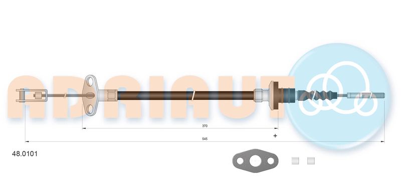 ADRIAUTO 48.0101 Cable Pull, clutch control