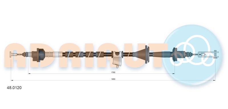 ADRIAUTO 48.0120 Cable Pull, clutch control