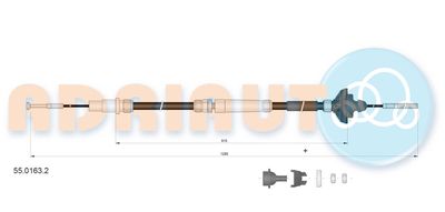 Cable Pull, clutch control ADRIAUTO 55.0163.2