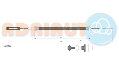 Cable Pull, clutch control ADRIAUTO 55.0130