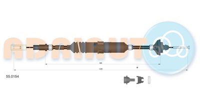 Cable Pull, clutch control ADRIAUTO 55.0154