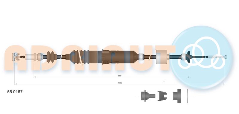 ADRIAUTO 55.0167 Cable Pull, clutch control