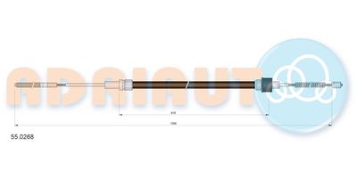 Cable Pull, parking brake ADRIAUTO 55.0268