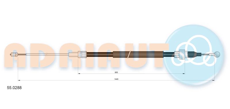 ADRIAUTO 55.0288 Cable Pull, parking brake