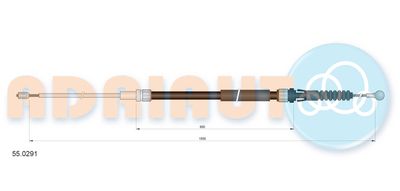 Cable Pull, parking brake ADRIAUTO 55.0291