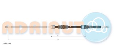 Cable Pull, parking brake ADRIAUTO 55.0296