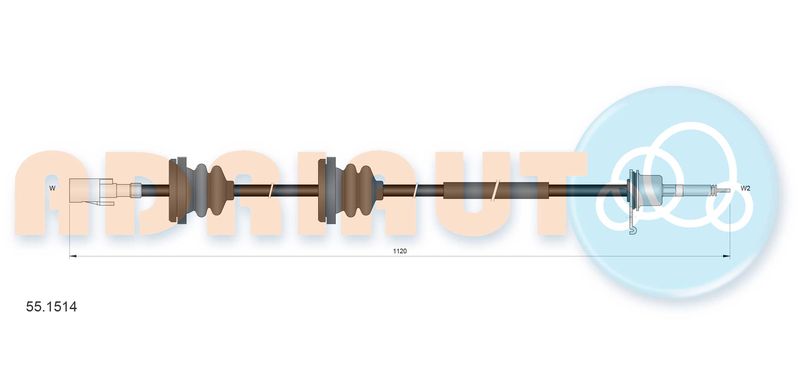 ADRIAUTO 55.1514 Speedometer Cable