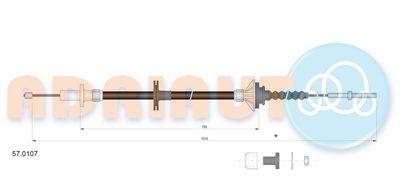 Cable Pull, clutch control ADRIAUTO 57.0107