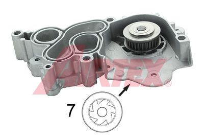 Water Pump, engine cooling AIRTEX 2076